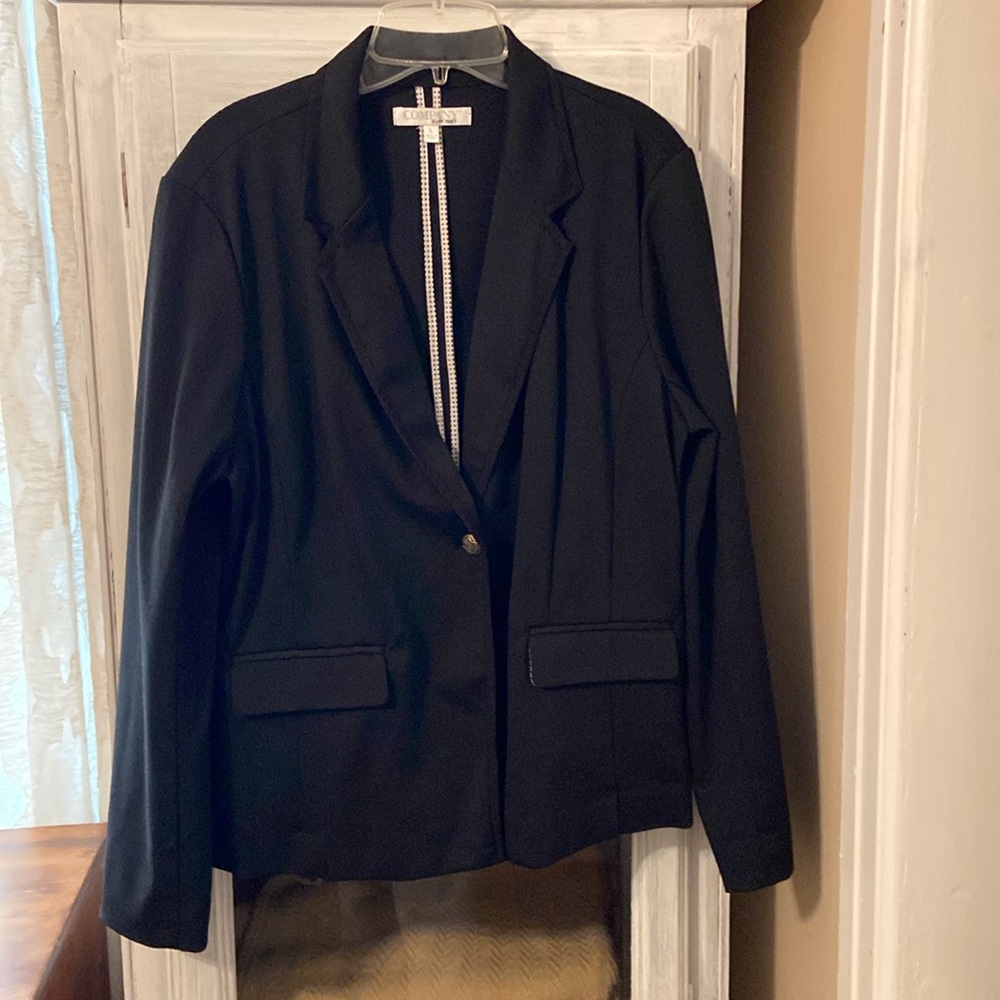 Ellen Tracy one button blazer lg